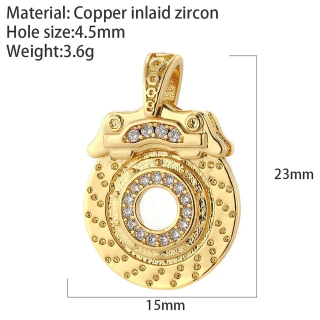 Organic Wind Three-dimensional Helmet Motorcycle Copper Pendant