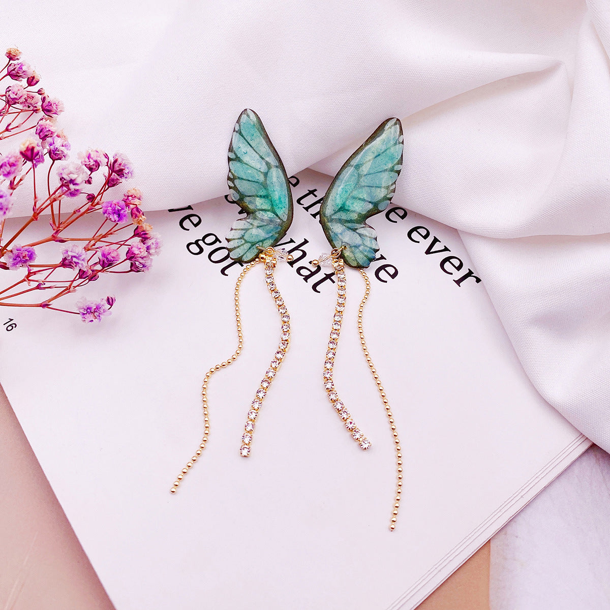 Women's Fashion Three-dimensional Butterfly Personalized Simple Long Rings