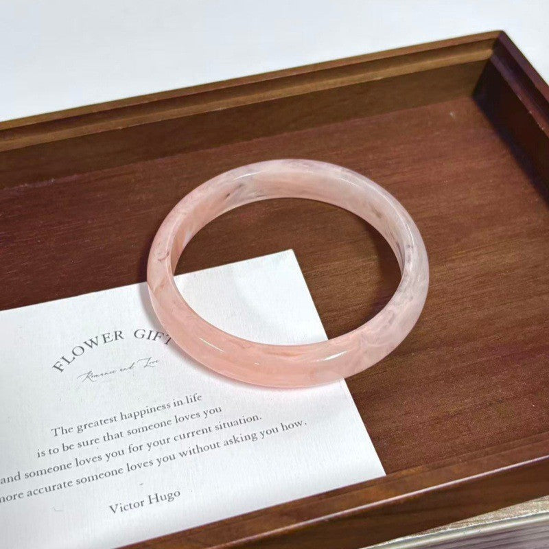 Fashion Trend Niche Round Resin Retro Blooming Bracelet