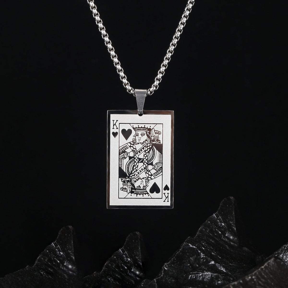 Men's Classic Poker Stainless Steel Item Fashion Pendant
