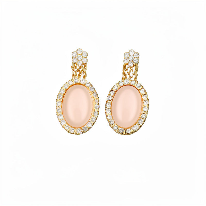 Diamond Resin Oval Light Luxury Minority Clavicle Chain Refined Necklaces