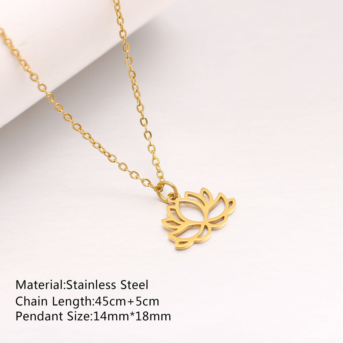 Women's Steel Simple Butterfly Clover Lucky Lotus Mushroom Clavicle Chain Color Necklace