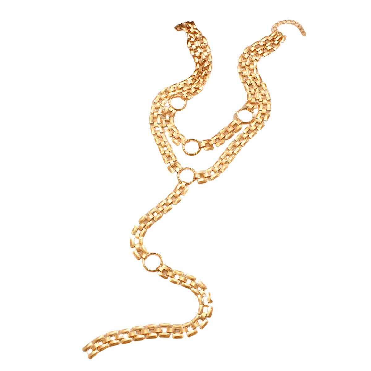 Women's Fashion Y-shaped Watch Clavicle Chain Stacked Strap Length Sweater Jewelry Set