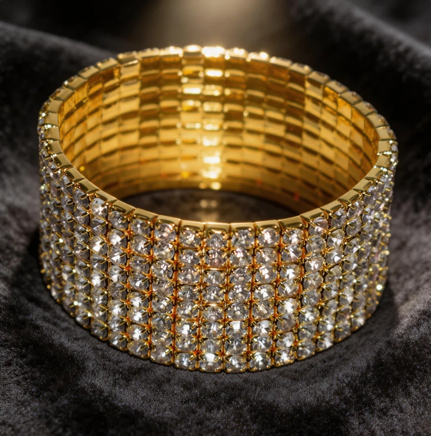 Fashion Bridal Zircon Shiny Rhinestone Wedding Formal Bracelets