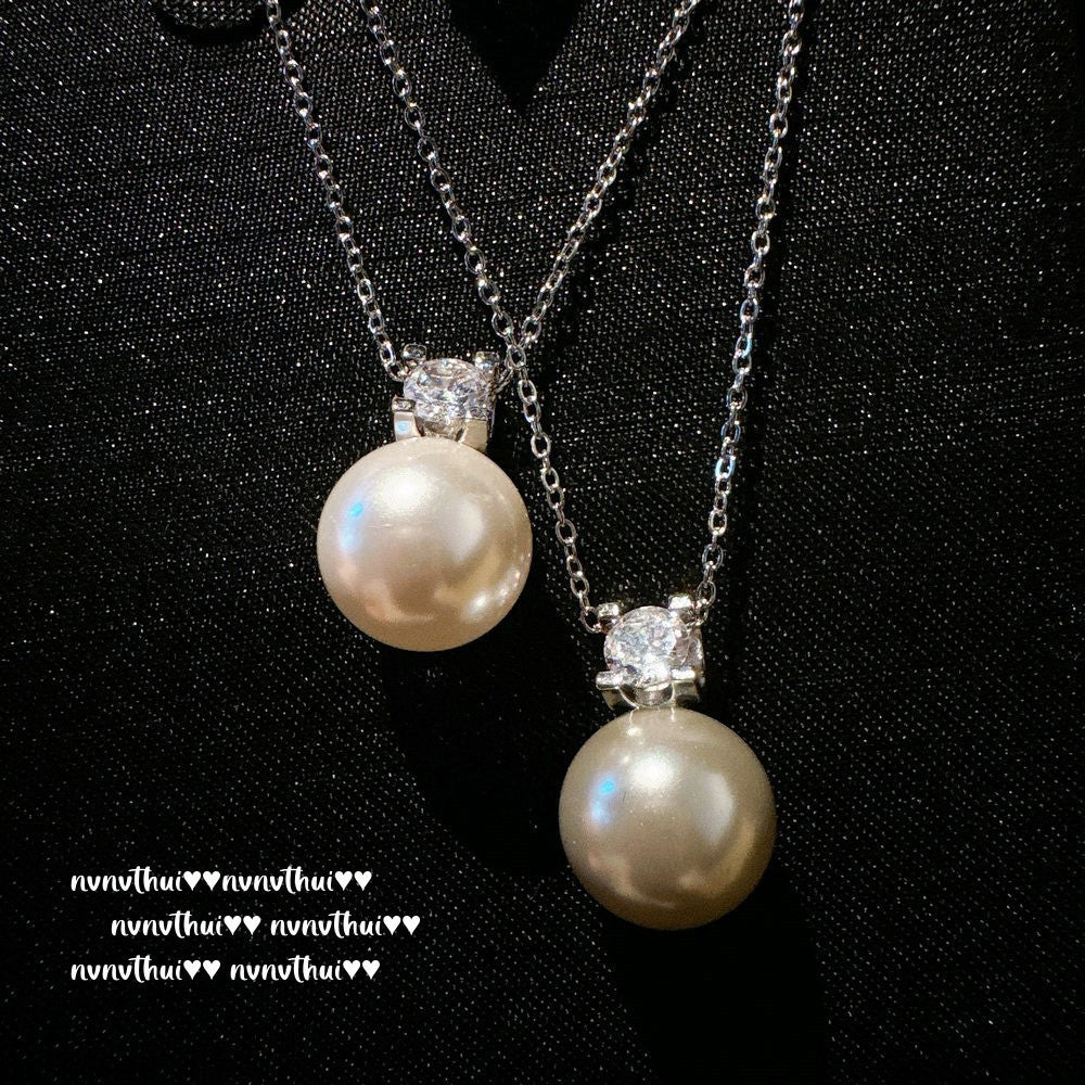 Tears Princess Australia White Pearl Gem Deep Sea Shell Pearls Necklace