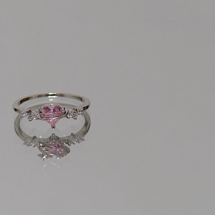 Women's Korean Fashion Personalized Minority Design Cold Style Refined Zircon Index Rings