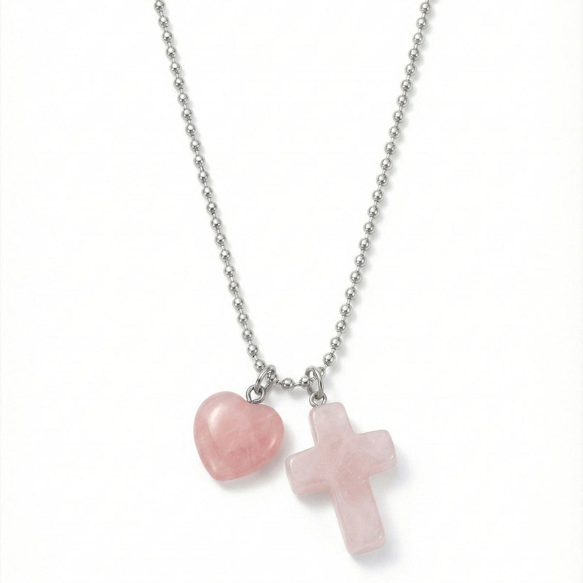 Women's Crystal Tiger Eye Love Cross Fashion Stainless Steel Pendant