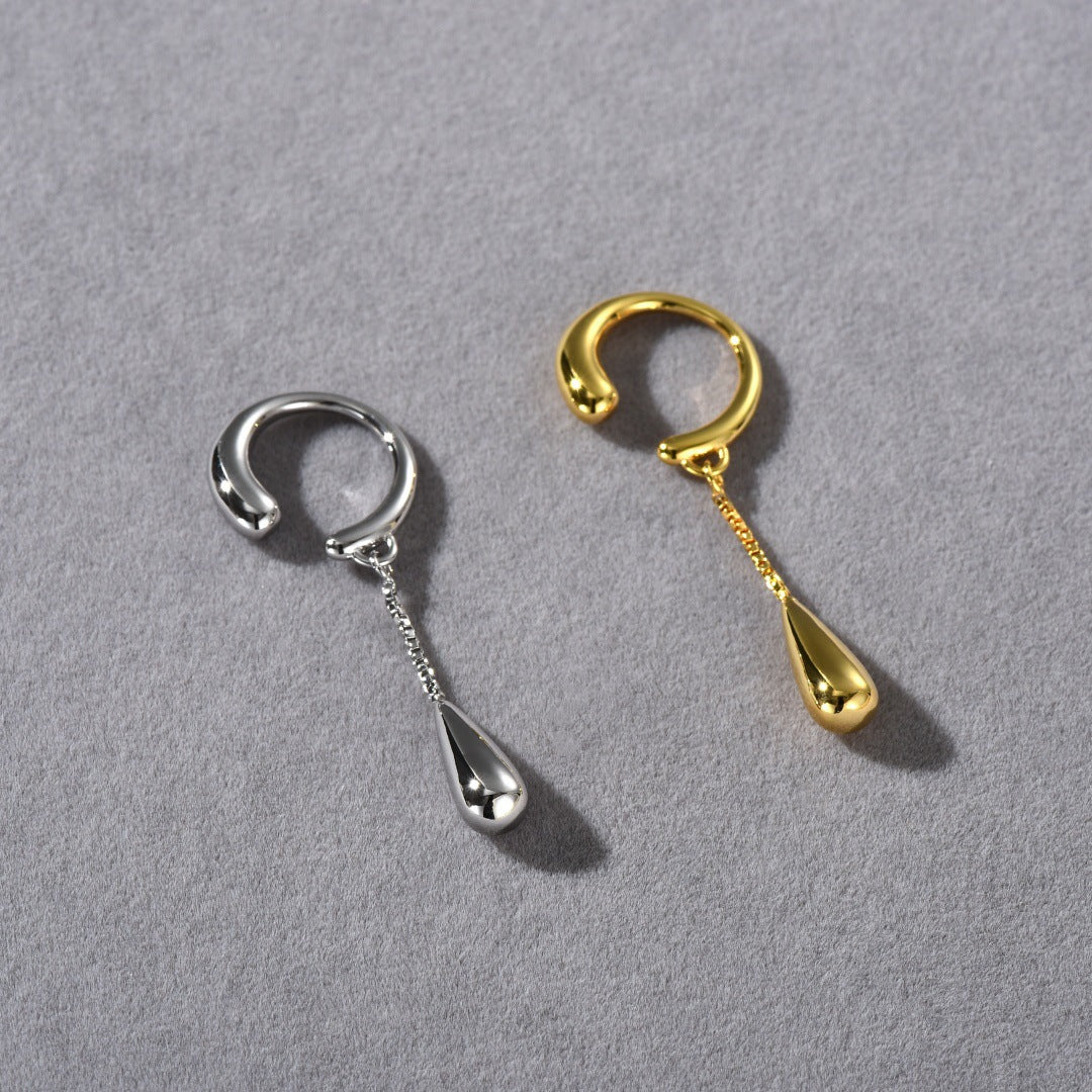 Women's Cold Style Water Drops Tassel High-grade Rings