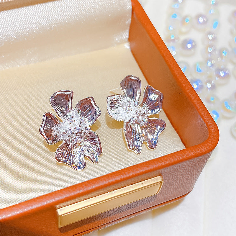 Flower Collection Real Gold Plating Quality Sweet Earrings