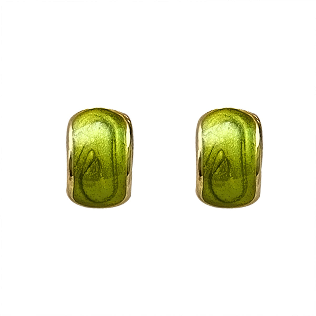 Pearlescent Mosquito Coil Enamel Art High Sense Retro Earrings