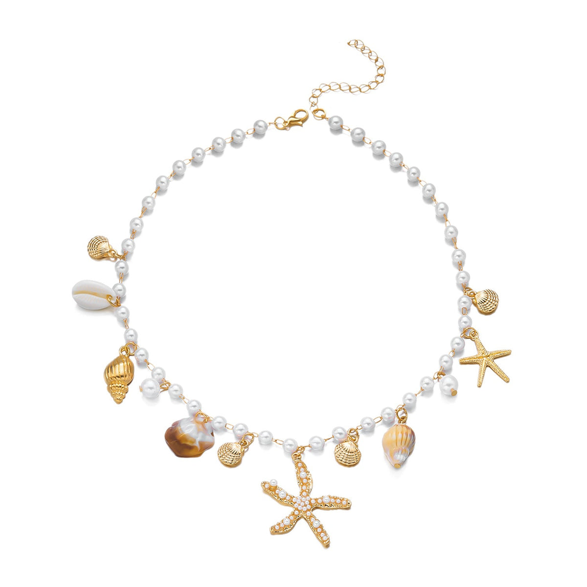 Elements Beach Vacation Style Starfish Shell Jewelry Set