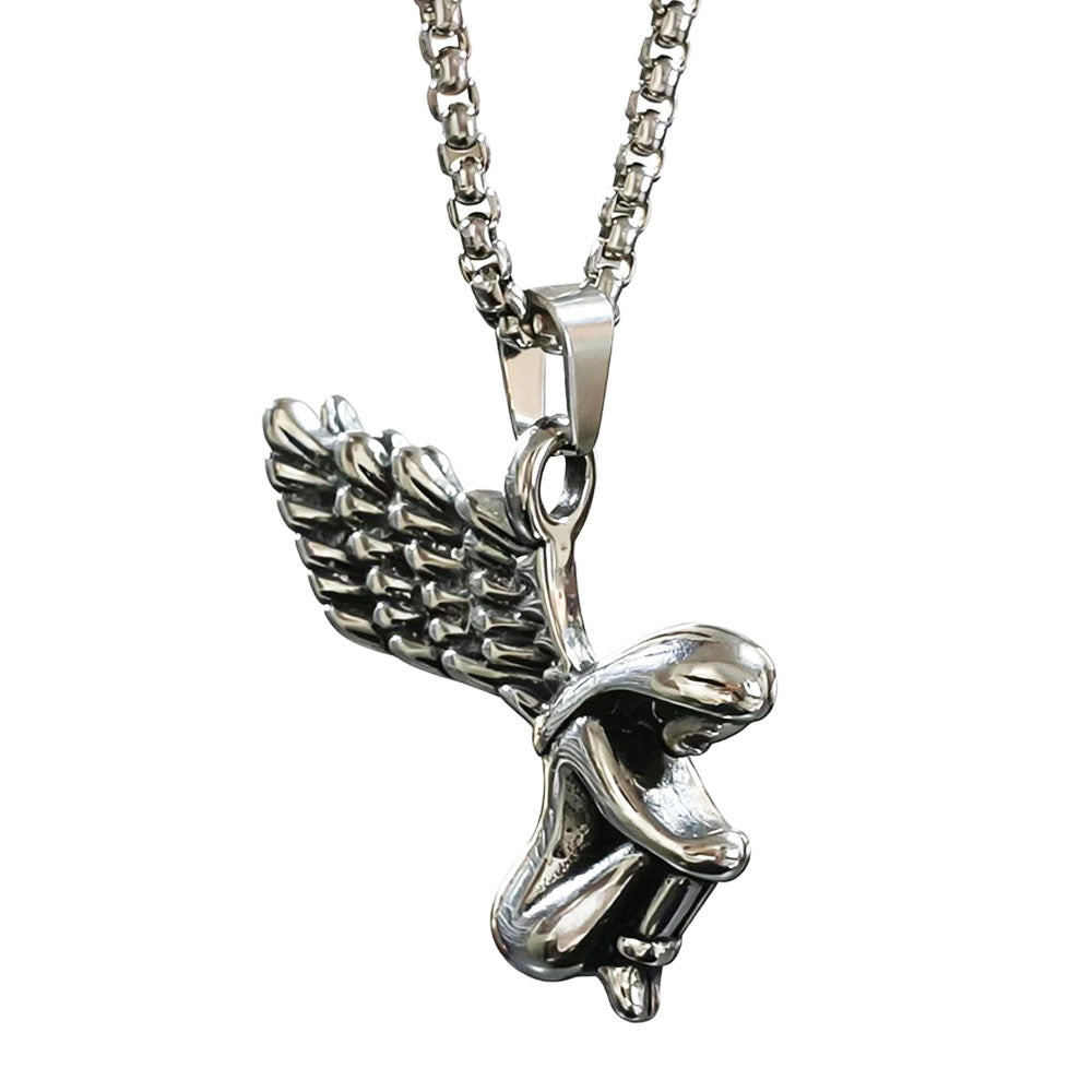 Men's Stainless Steel Wings U-shaped Hip Hop Pendant