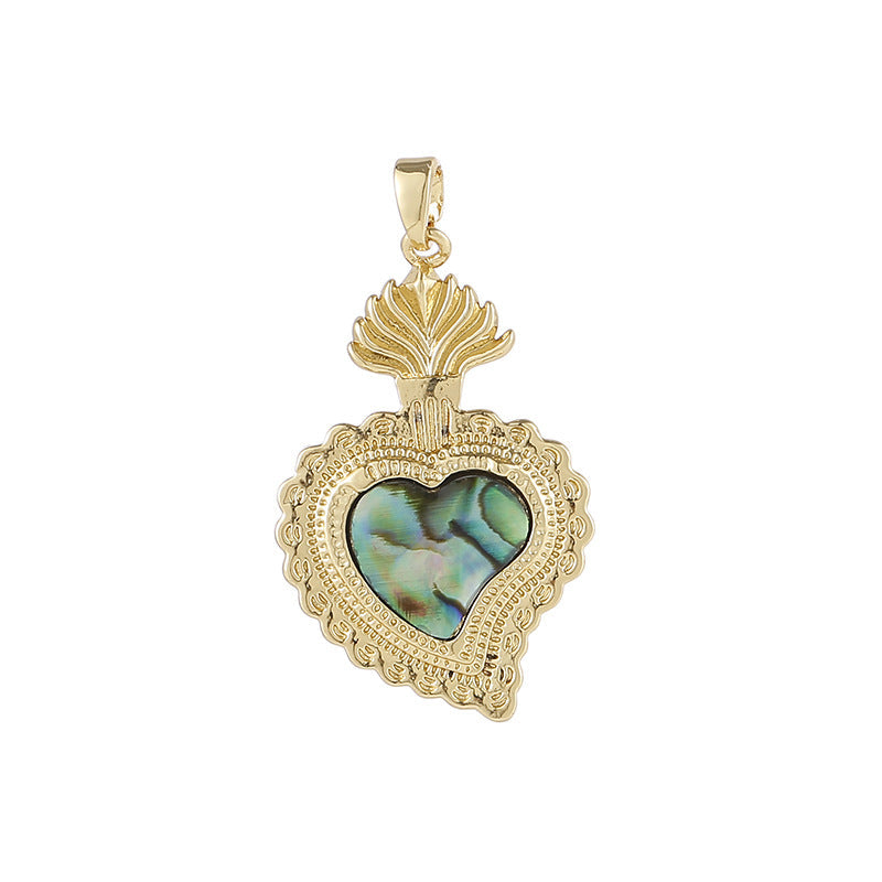 Color Retaining Fritillary Baroque Colorful Clover Pendant