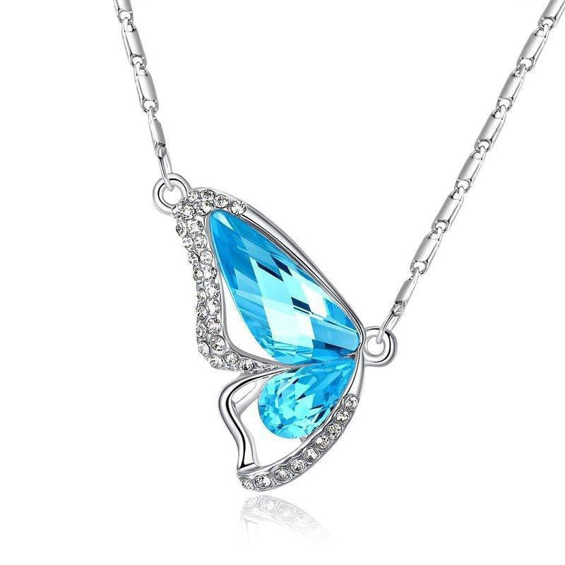 Suit Fashion Crystal Butterfly Diamond Love Jewelry Set