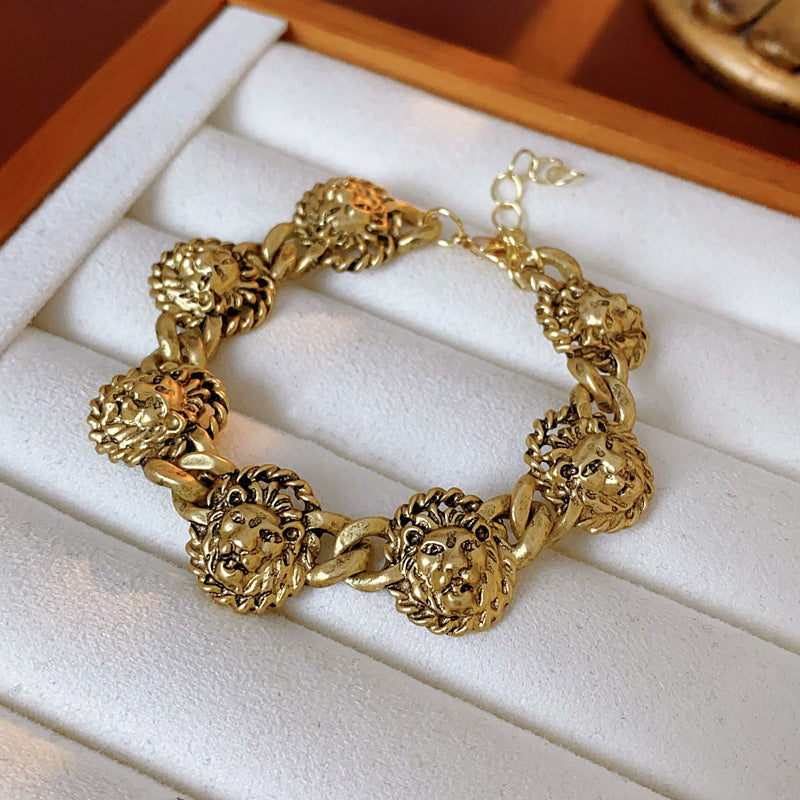 Sier Needle Flower Ear Retro Easy Matching Sweater Chain Exquisite Jewelry Set