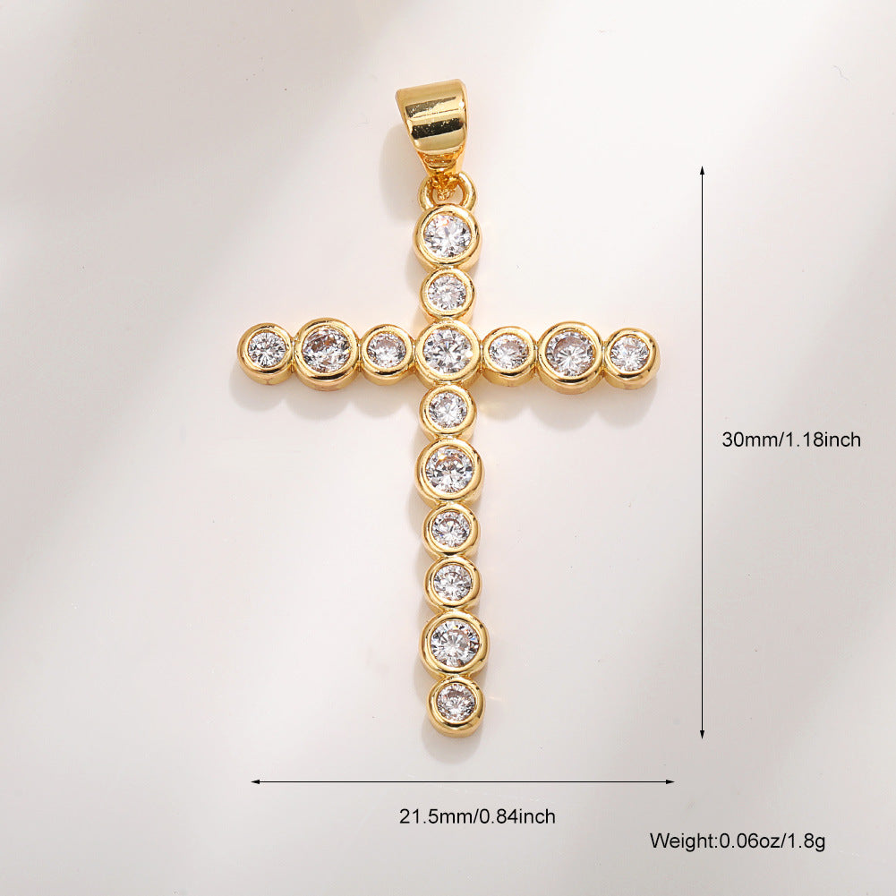 Retaining Micro Inlaid Zircon Clavicle Chain Pendants