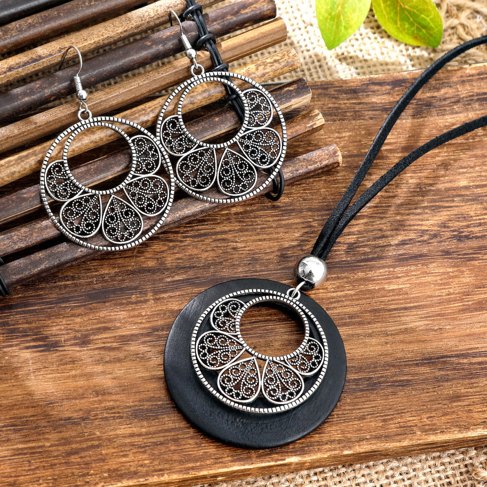 Women's Retro Bohemian Simple Hollow Niche Design Jewelry Set