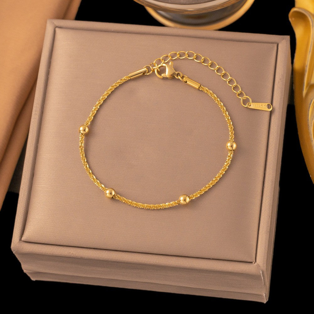 Shiny Starry Sparkling Titanium Steel Female Clavicle Necklace