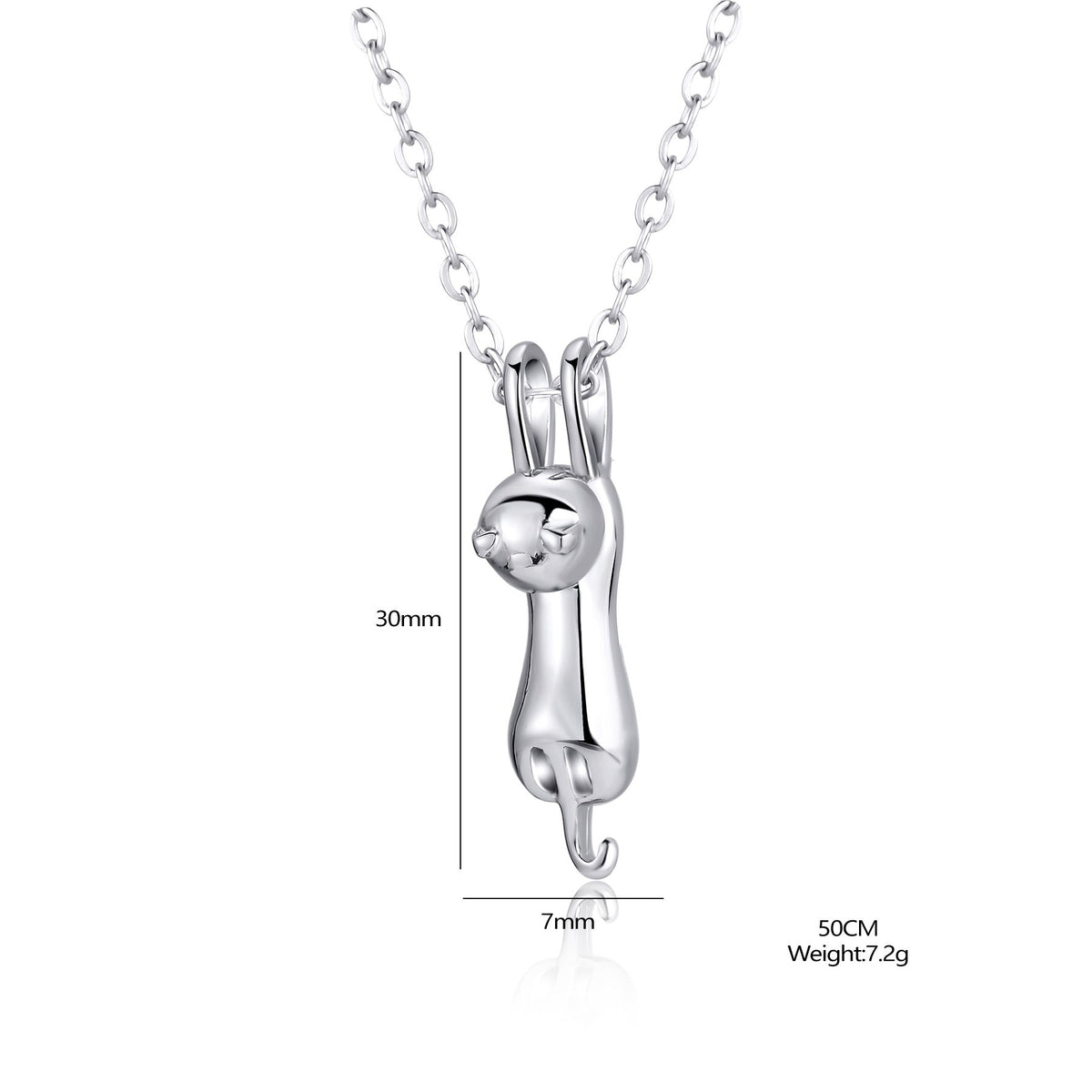 Kitten Perfume Bottle Stainless Steel Titanium Animal Memorial Cremains Design Necklaces