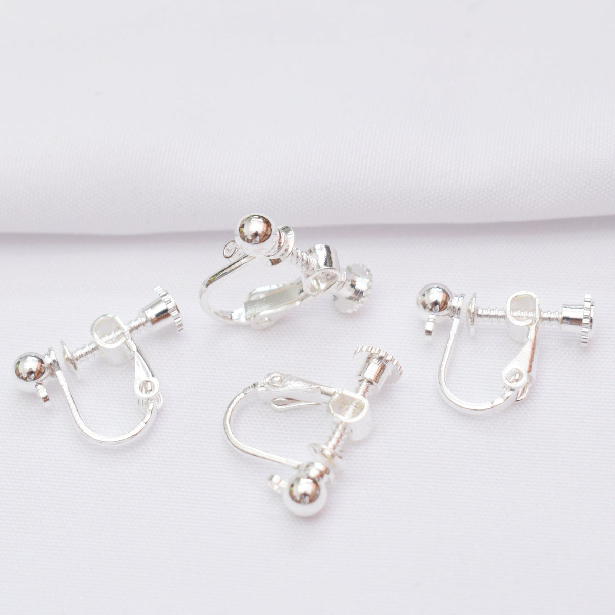 Color Retention Gilded Spiral With Round Beads Rings