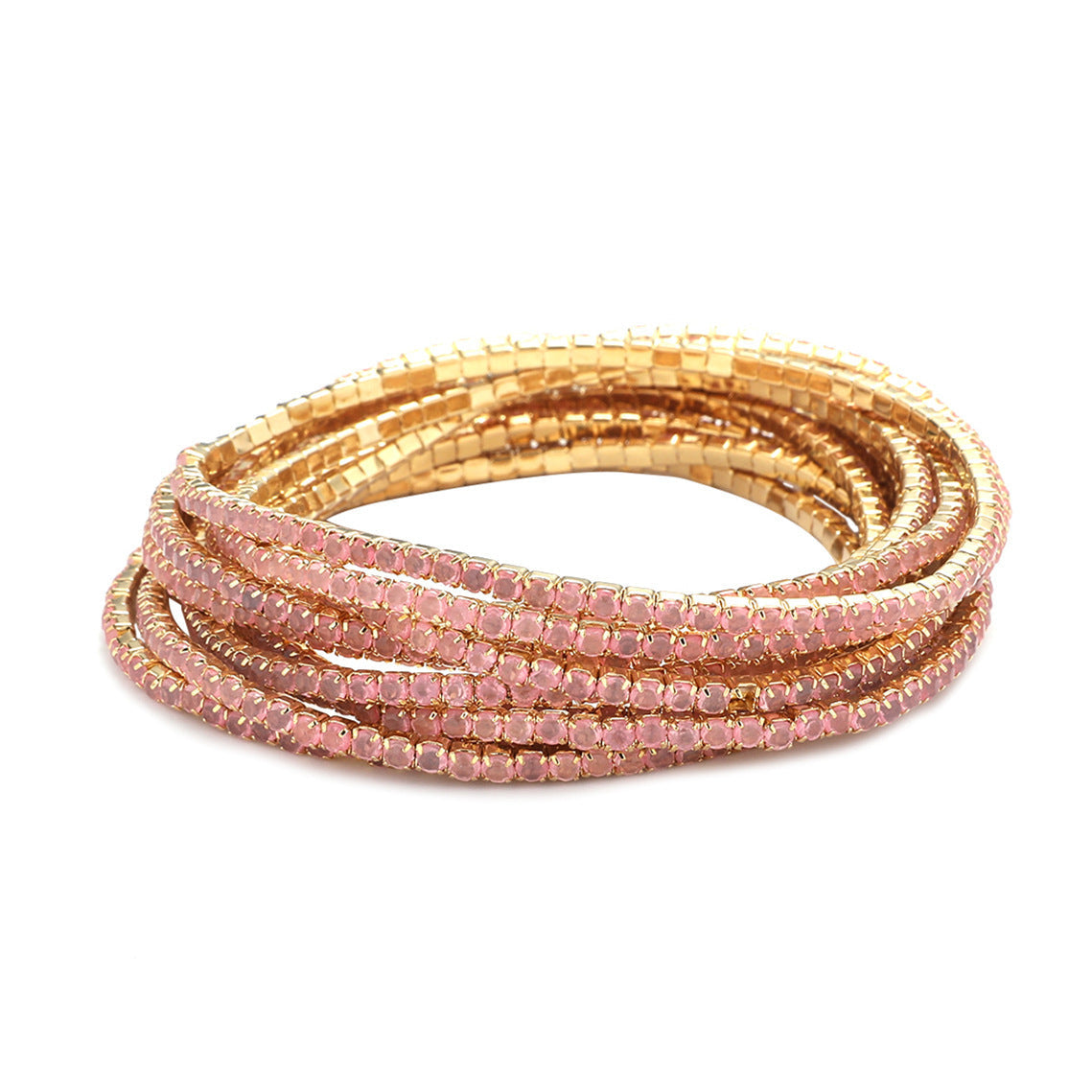 Rhinestone Stretch Bridal Korean Single Row Bracelet