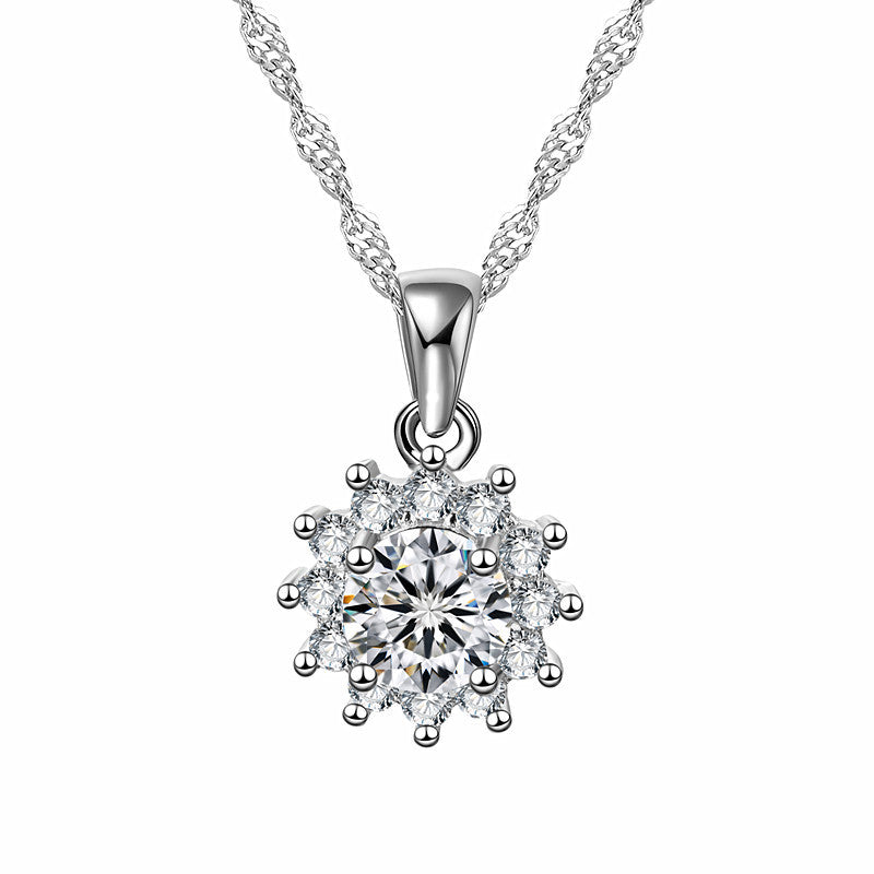 Streaming On Sier Eight Hearts Arrows High Imitation Color Pendant