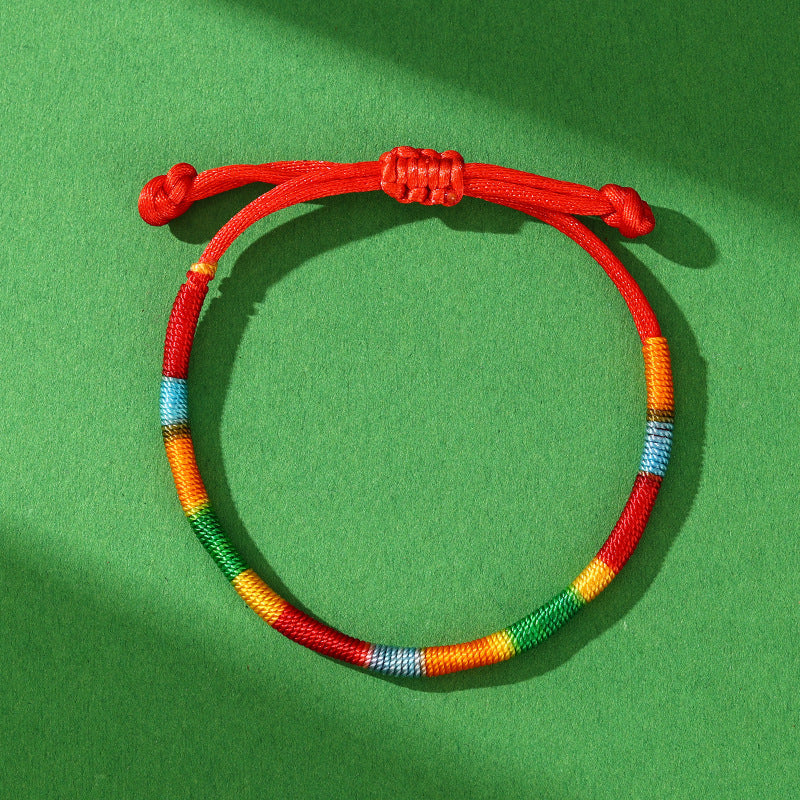Dragon Boat Festival Colorful Rope Carrying Strap Handmade Braided Adult Bracelet