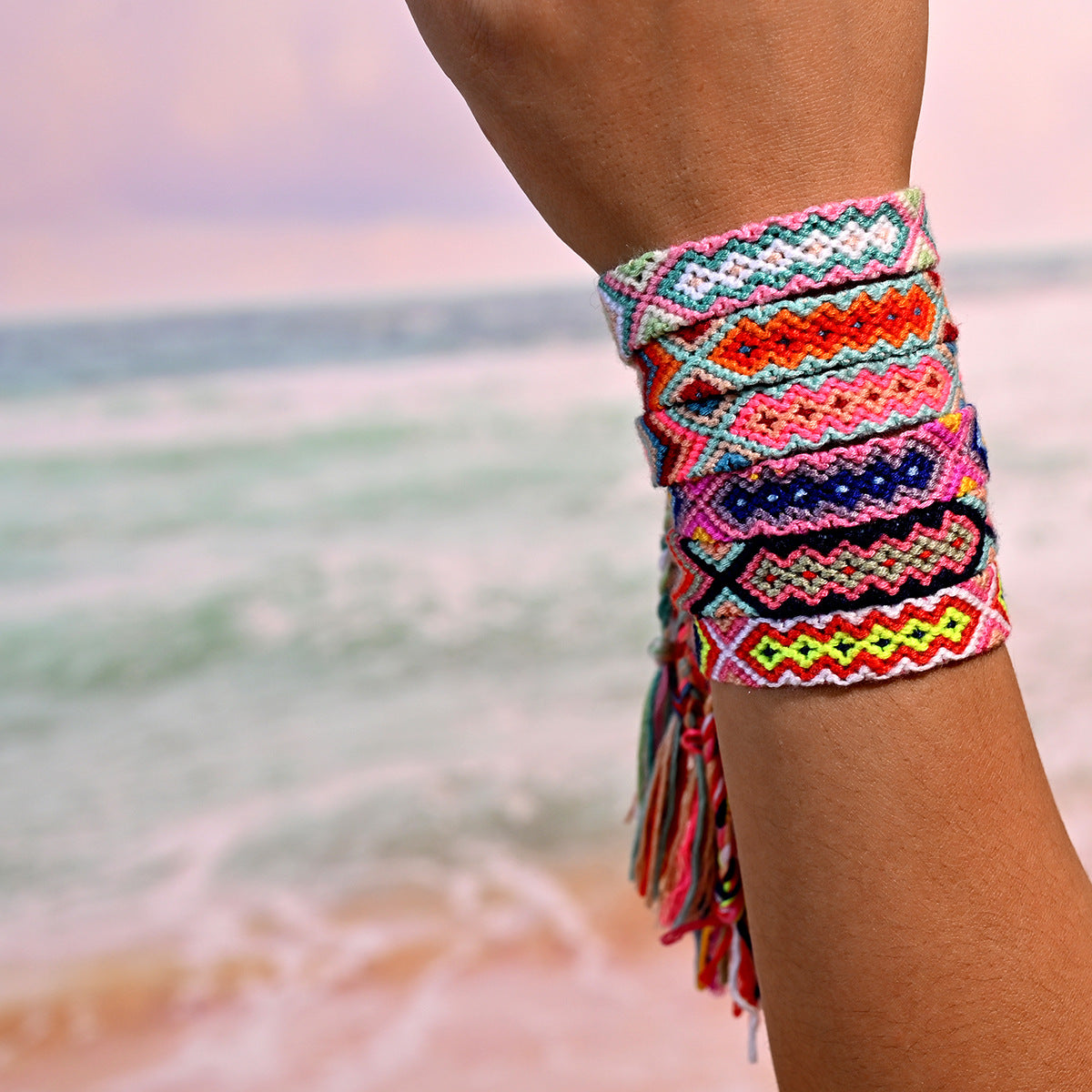 Stepped Into Nepal Ethnic Style Hand-knitted Bracelets