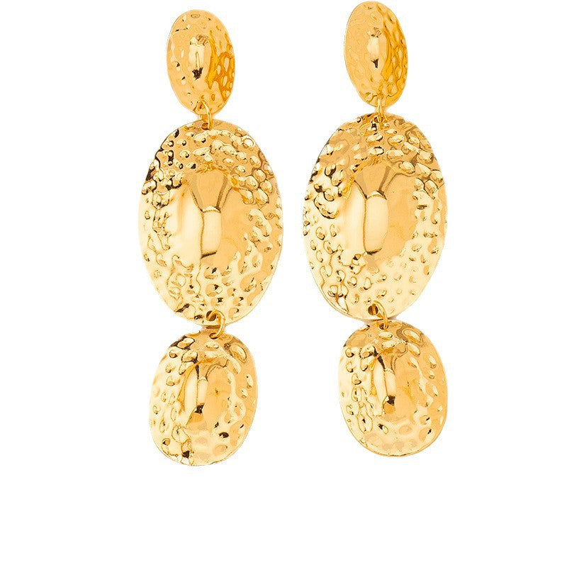 Pothole Oval Eardrops Suitable For Ladies Party Gathering Daily Travel Rings