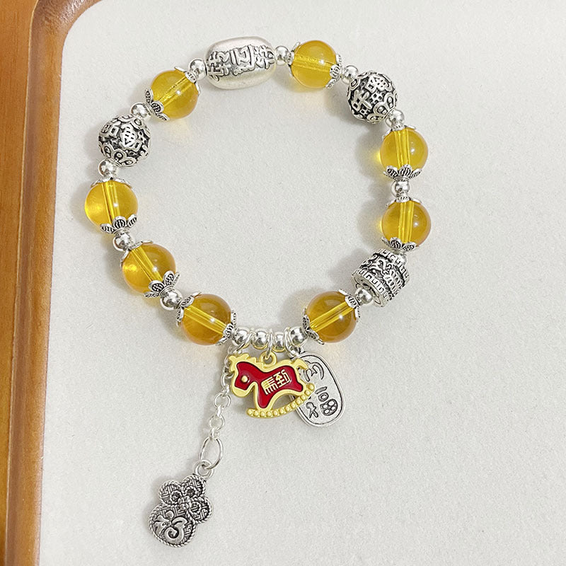 Ethnic Style Lucky Cat Bag Vintage Bracelet