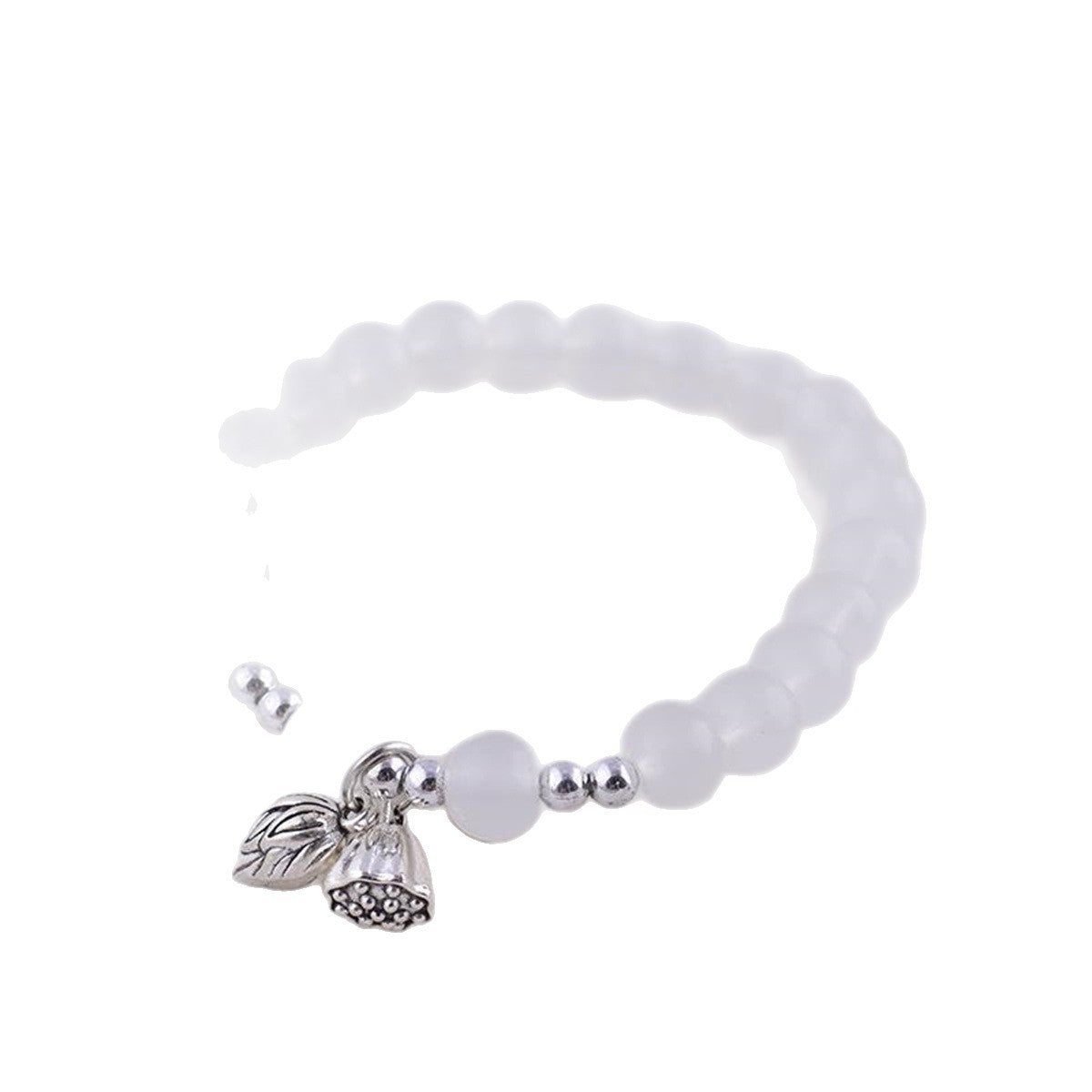 Antique Lotus Female Korean Girly Beaded Elastic String Girlfriends Candy Bracelet