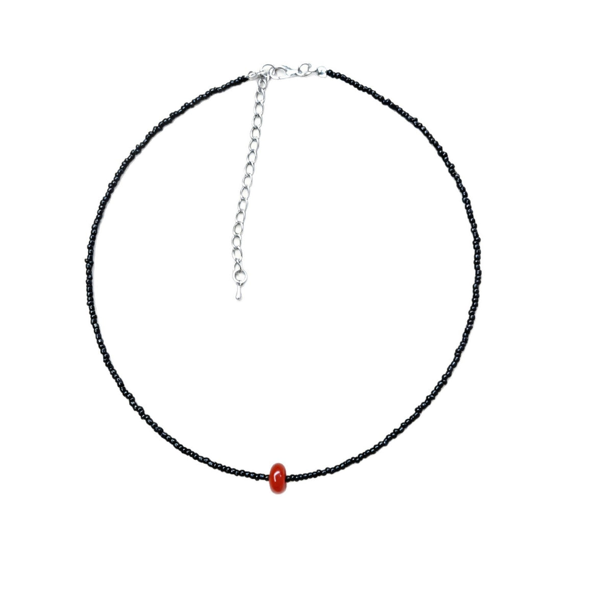 Black Rice Bead Female Niche Beaded Stacked Wear Chinese Necklace