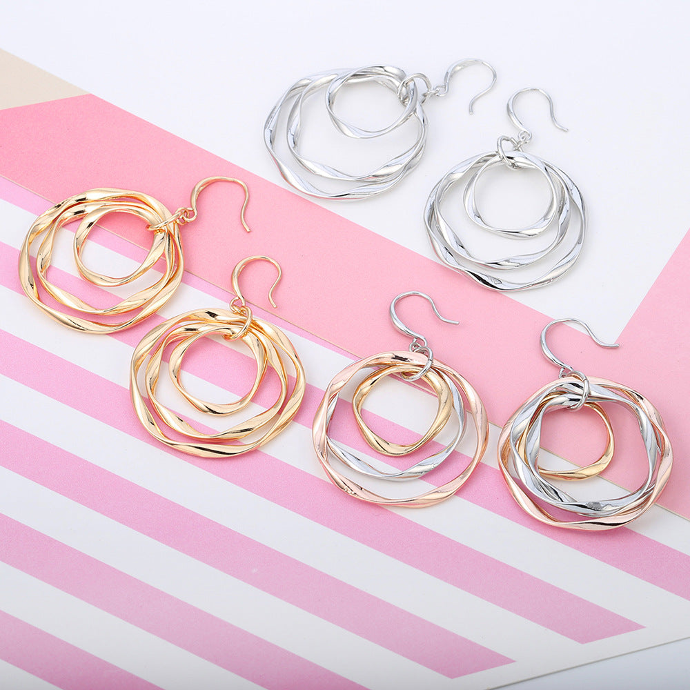 Personalized Geometric Creative Alloy Hollow Ear Jewelry Set