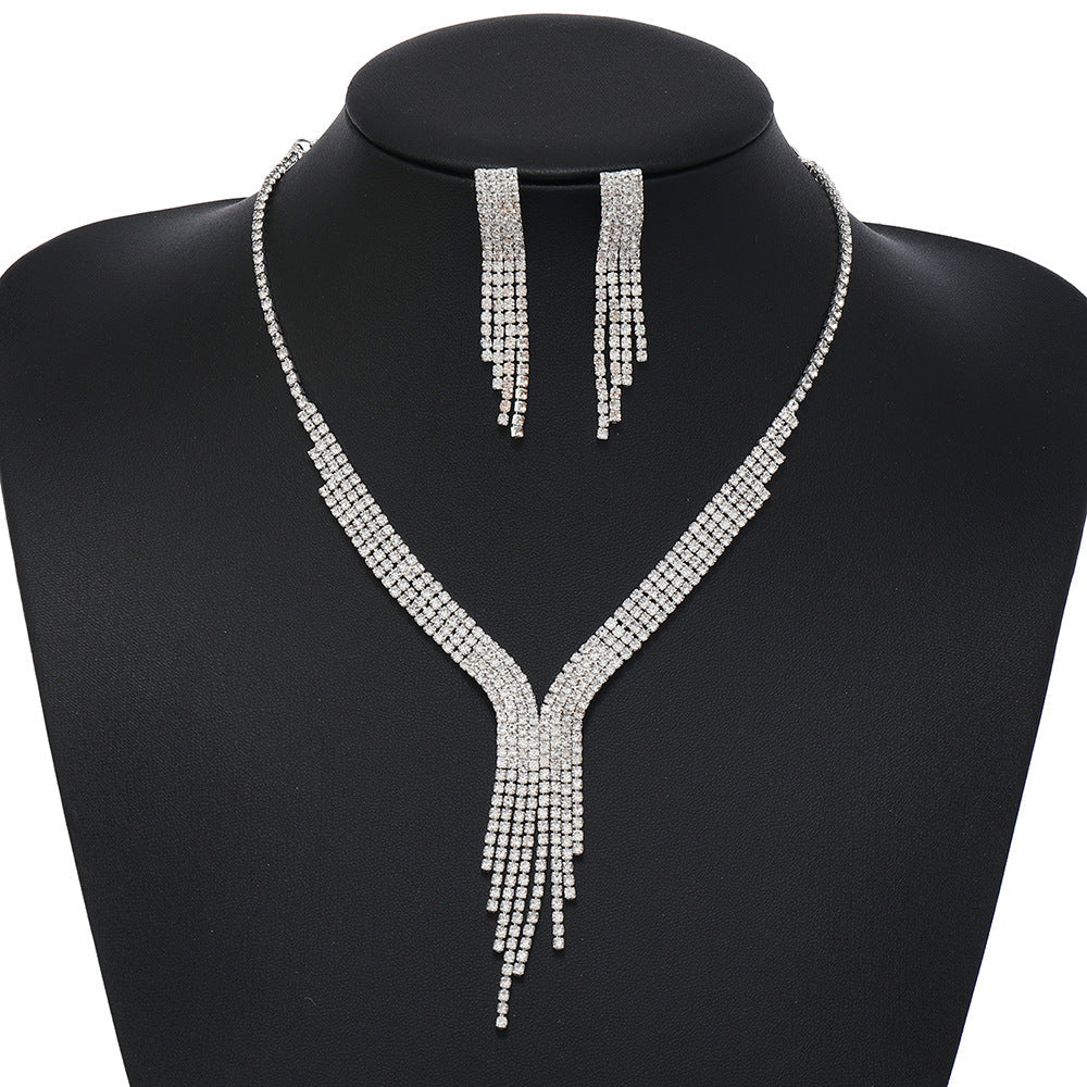 Light Luxury Personality Trendy Claw Chain Rhinestone Tassel Ladies Rings