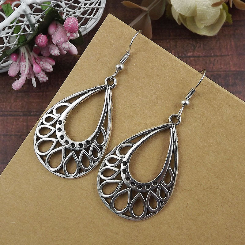 Women's Tibetan Sier Miao Eardrops Classical Ethnic Style Earrings