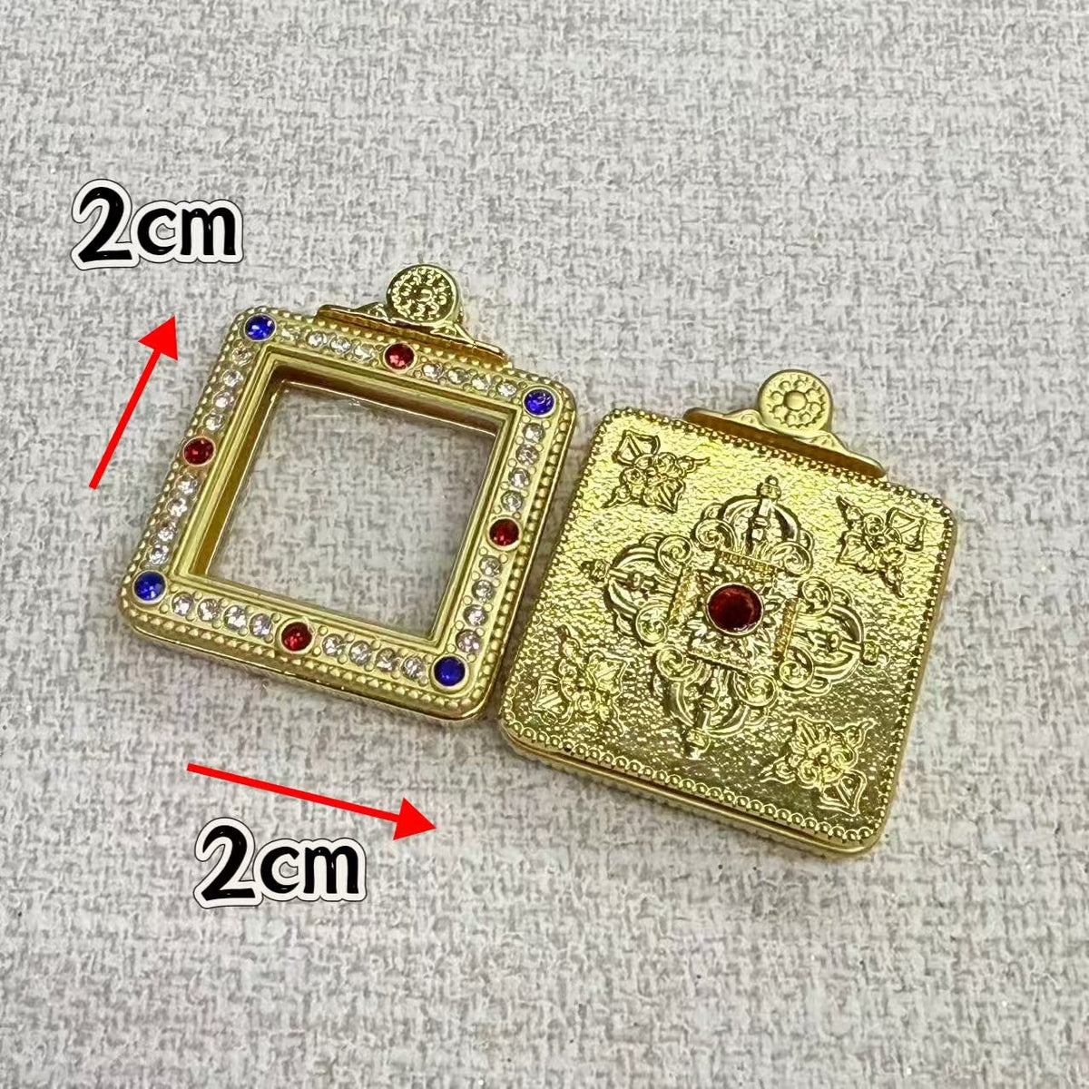 Crafts Jeweled Small Gold Bar Niche For Pendants