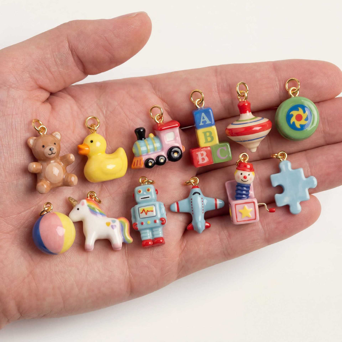 Cute Little Bear Duck Building Block Ball Furnace Pendant