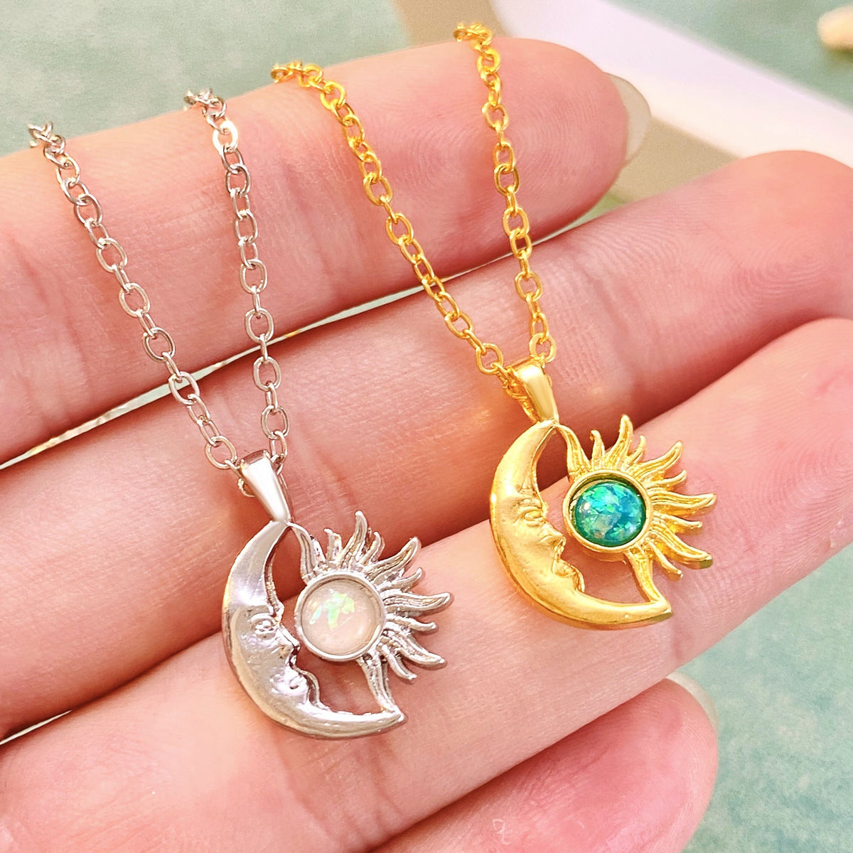 Sun Moon Female Style Personalized Design Pendants