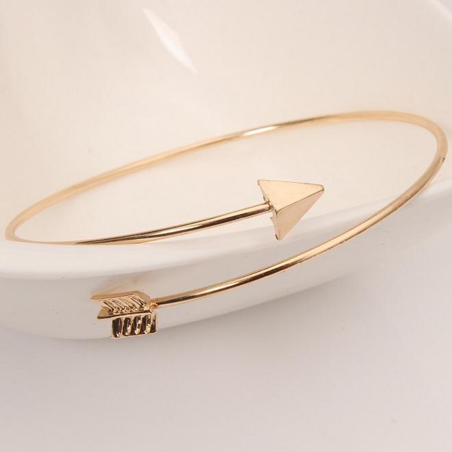 Alloy Arrow Open-ended Trendy Exaggerated Simple Bracelets