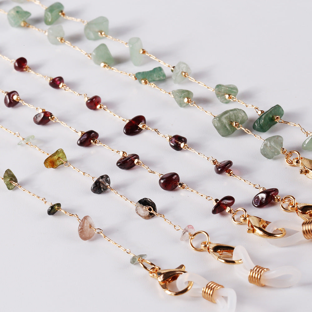 Elegant Personalized Sweet Elegance Glasses Decorations Female Stone Eyeglasses Chain Necklace