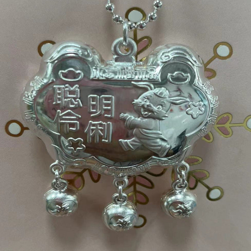 Sier-plated Long Life Sier Lock Years Old Pendant