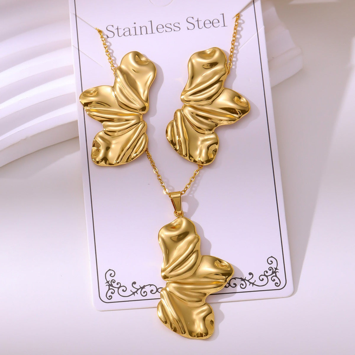 Hydraulic Suit Butterfly Love Irregular Personality Jewelry Set