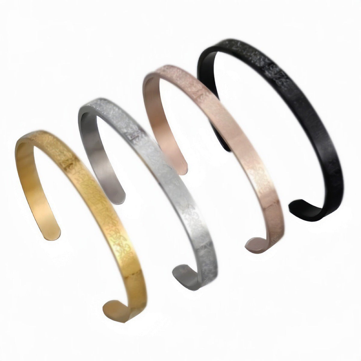 Type Open Titanium Steel Arabic Stainless Bracelets