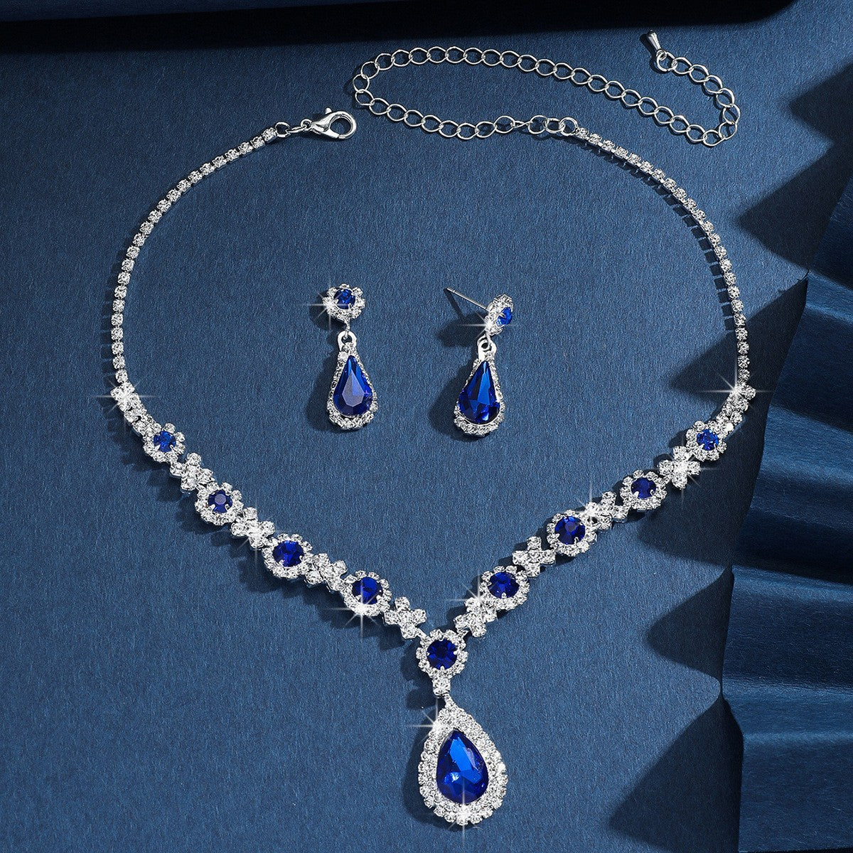 Simple Flower Water Drop Two-piece Dress Necklaces