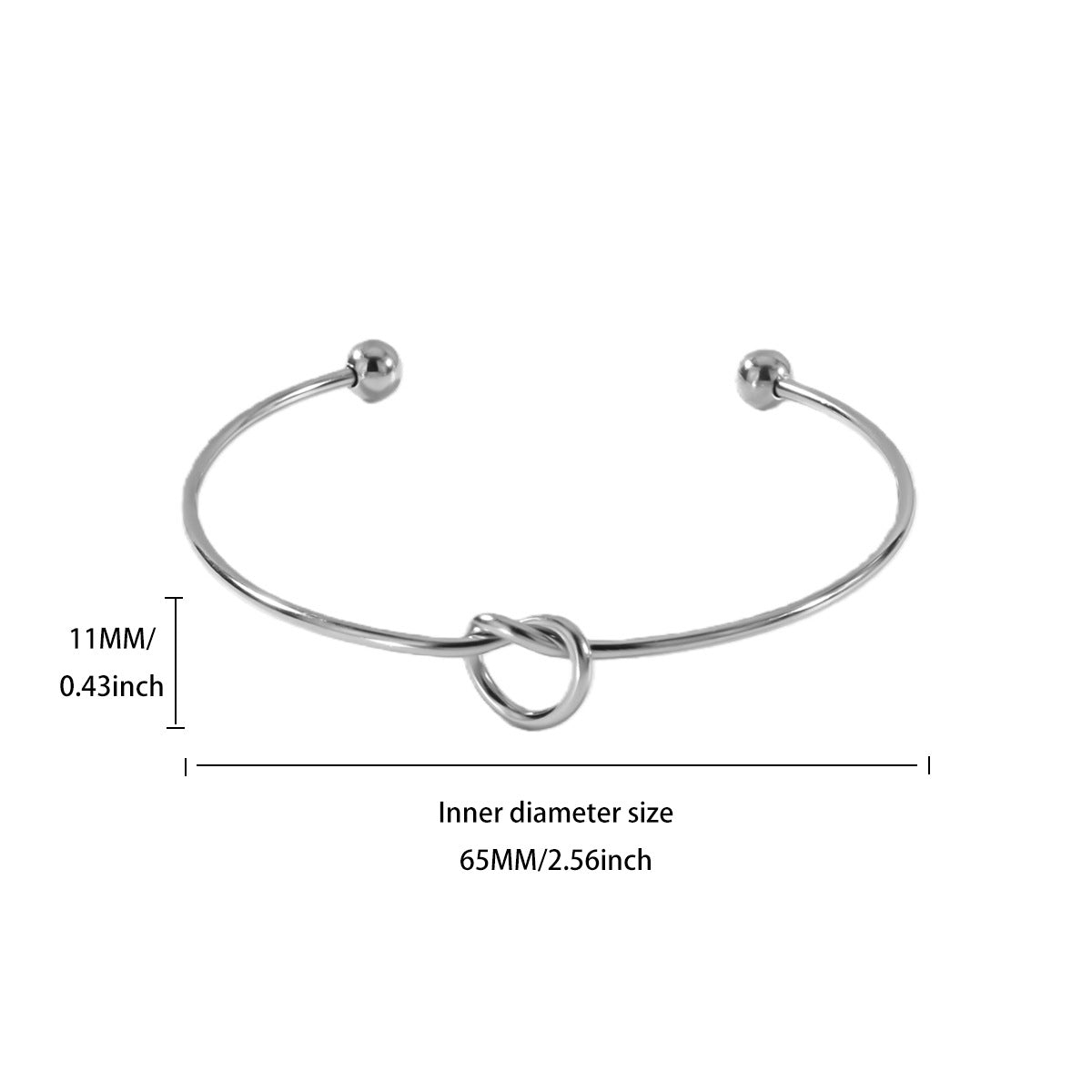 Women's Minimalist Heart Irregular Metal Glossy Surface Bracelet