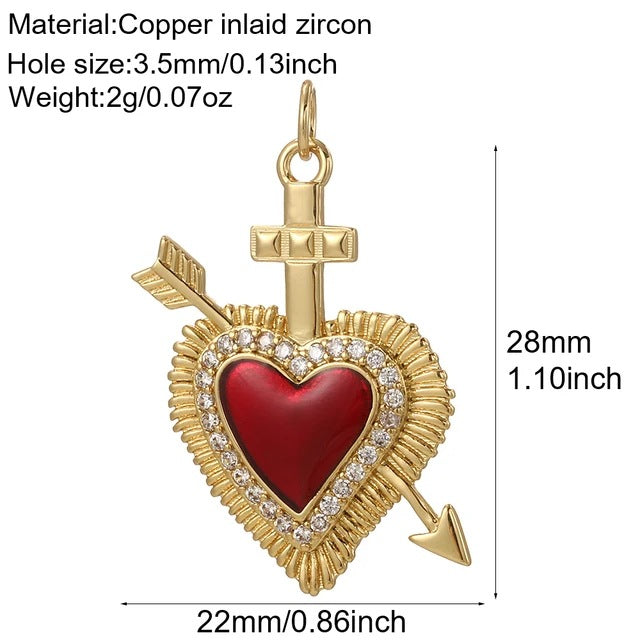 New Millennium Bohemian Heart-shaped Copper Universal Pendants