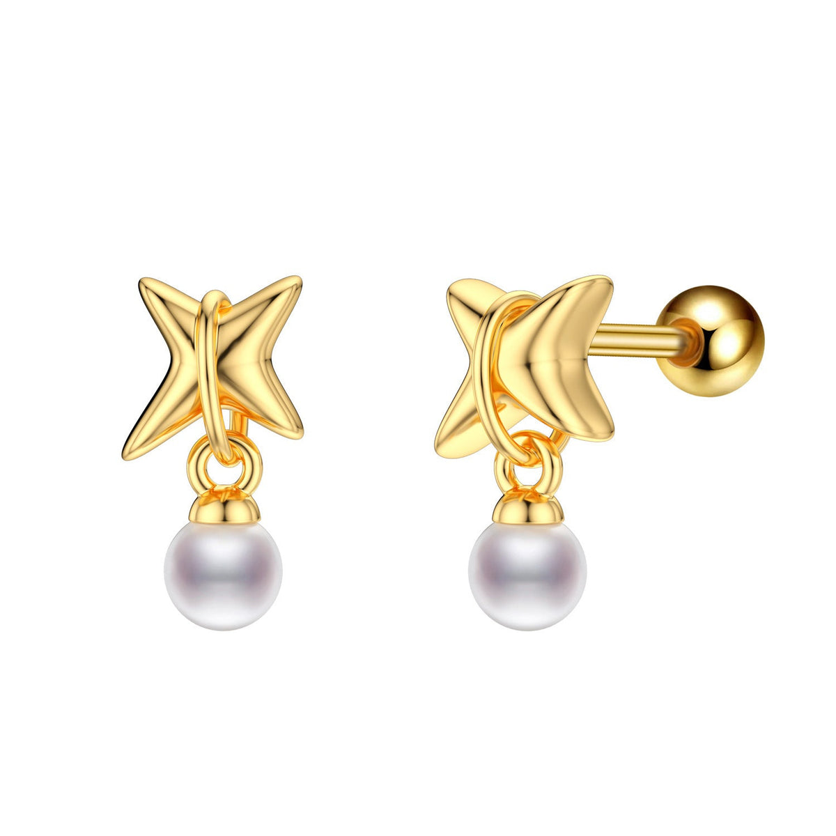 Ear Bone Female Needle Screw Twist Rings