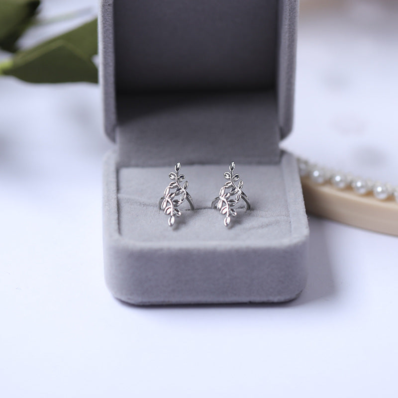 Leaves Without Pierced Female Long Simple Fresh Ear Clip