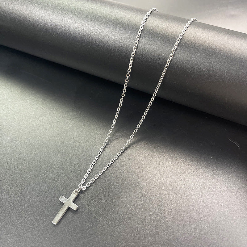 Women's Stainless Steel Cross Chain Clip Beads Bead Refined Necklace