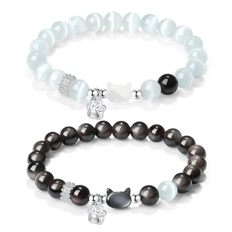 Stone Opal Fashionable High-grade Magnetic Cat's Paw Shell Bracelets